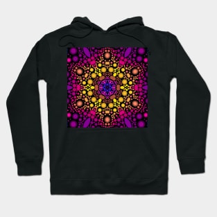 Dot Mandala Flower Yellow and Purple Hoodie